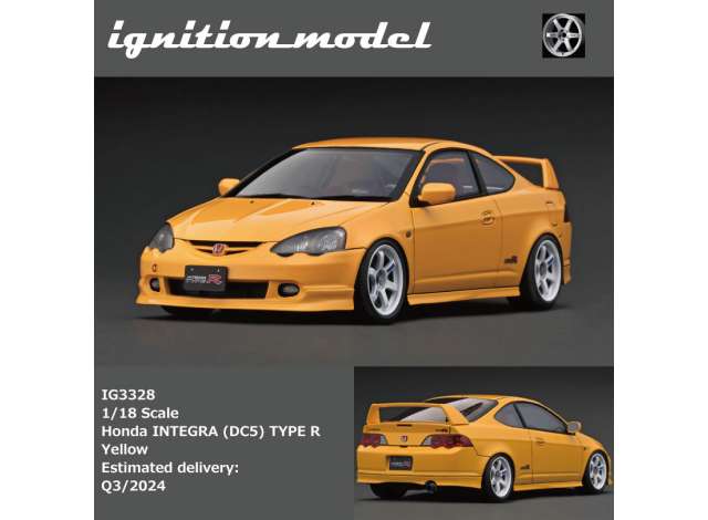 1/18 Honda INTEGRA (DC5) TYPE R, yellow 1:18