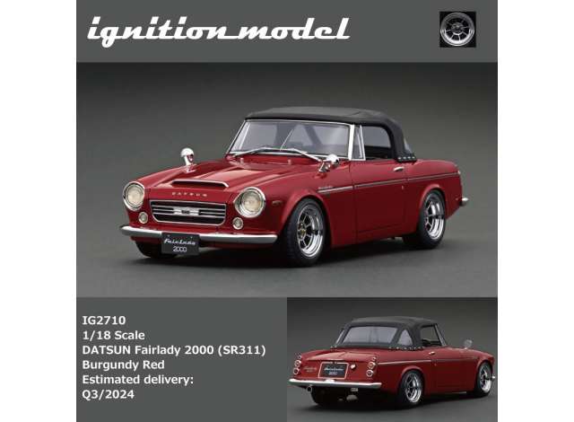 1/18 Datsun Fairlady 2000 (SR311), burgundy red 1:18