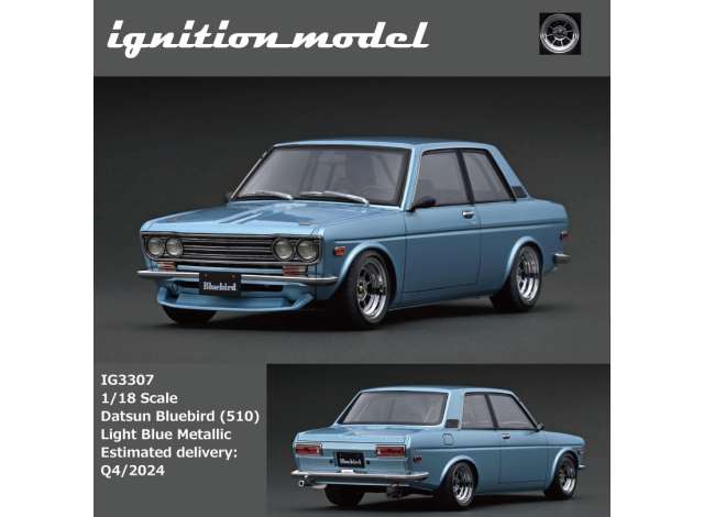 1/18 Datsun Bluebird (510), light blue metallic 1:18