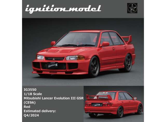 1/18 Mitsubishi Lancer Evolution III GSR (CE9A), red 1:18