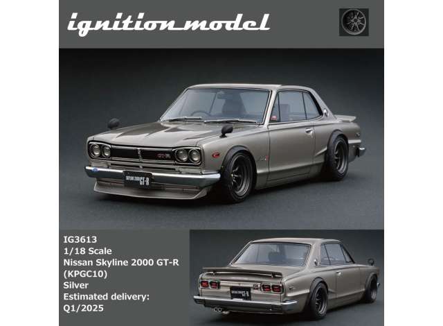 1/18 Nissan Skyline 2000 GT-R (KPGC10), silver 1:18