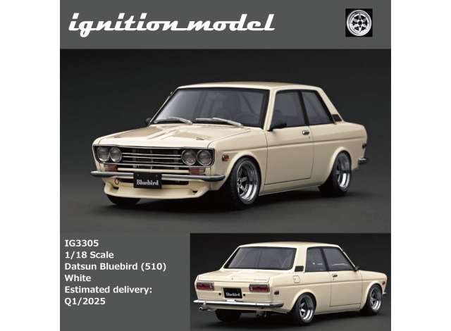 1/18 Datsun Bluebird (510), white 1:18