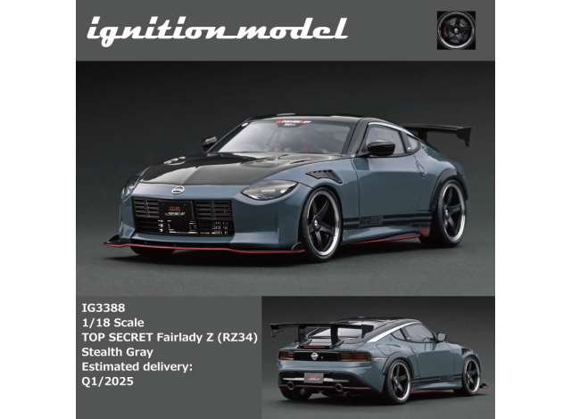 1/18 Nissan Top Secret Fairlady Z (RZ34), stealth gray 1:18