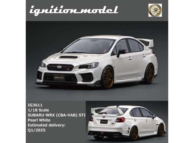 1/18 Subaru WRX (CBA-VAB) STI, pearl white 1:18