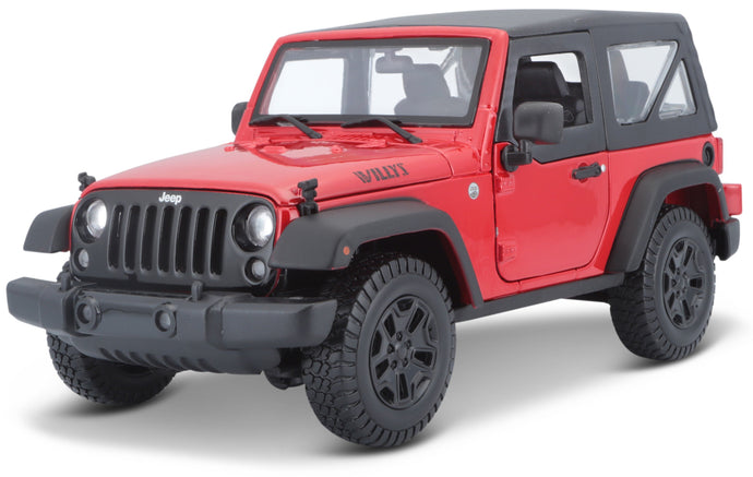 JEEP WRANGLER WILLYS SOFT-TOP 2014 RED BLACK 1:18