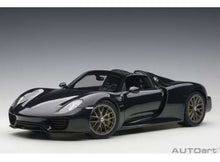 Indlæs billede til gallerivisning 1/12 2013 Porsche 918 Spyder , black metallic 1:12