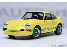 Indlæs billede til gallerivisning 1/18 Porsche 911 Carerra 2.7 RS, Light yellow with green stripes 1:18