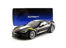 Indlæs billede til gallerivisning 1/18 Chevrolet Corvette C7 Grand Sport, black/white stripes and yellowfender hash marks 1:18