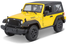 Indlæs billede til gallerivisning JEEP WRANGLER WILLYS SOFT-TOP 2014 YELLOW BLACK 1:18