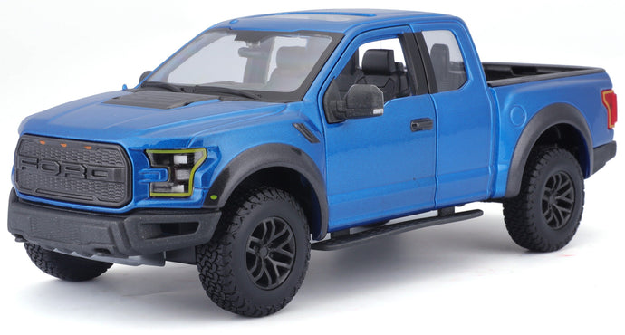 FORD USA F-150 RAPTOR PICK-UP 2017 BLUE MET 1:24
