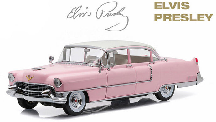 CADILLAC FLEETWOOD SERIES 60 1955 - PERSONAL CAR ELVIS PRESLEY PINK WHITE 1:18
