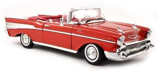 CHEVROLET BEL AIR CABRIOLET 1957 rød 1:18