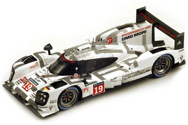 PORSCHE 919 HYBRID 2.0L TURBO V4 TEAM PORSCHE N 19 WINNER 24h LE MANS 2015 EARL BAMBER - NICK TANDY - NICO HULKENBERG WHITE 1:43