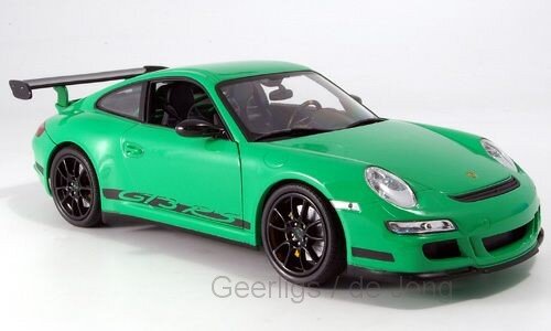 PORSCHE 911 GT3 RS 2007 WHITE WITH BLACK STRIPS 1:18