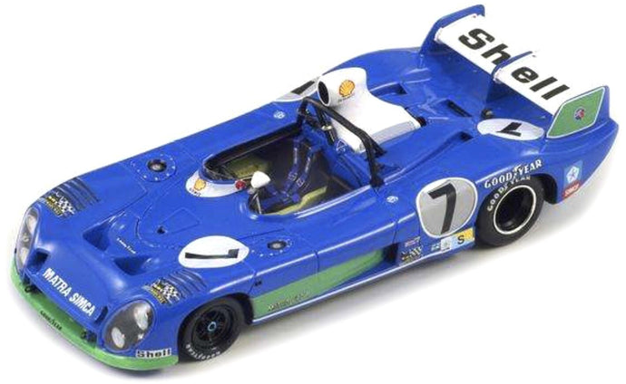 MATRA SIMCA MS670B 3.0L V12 TEAM MATRA SPORT WINNER N 7 24h LE MANS 1974 H.PESCAROLO - G.LARROUSSE BLUETTE GREEN WHITE 1:18
