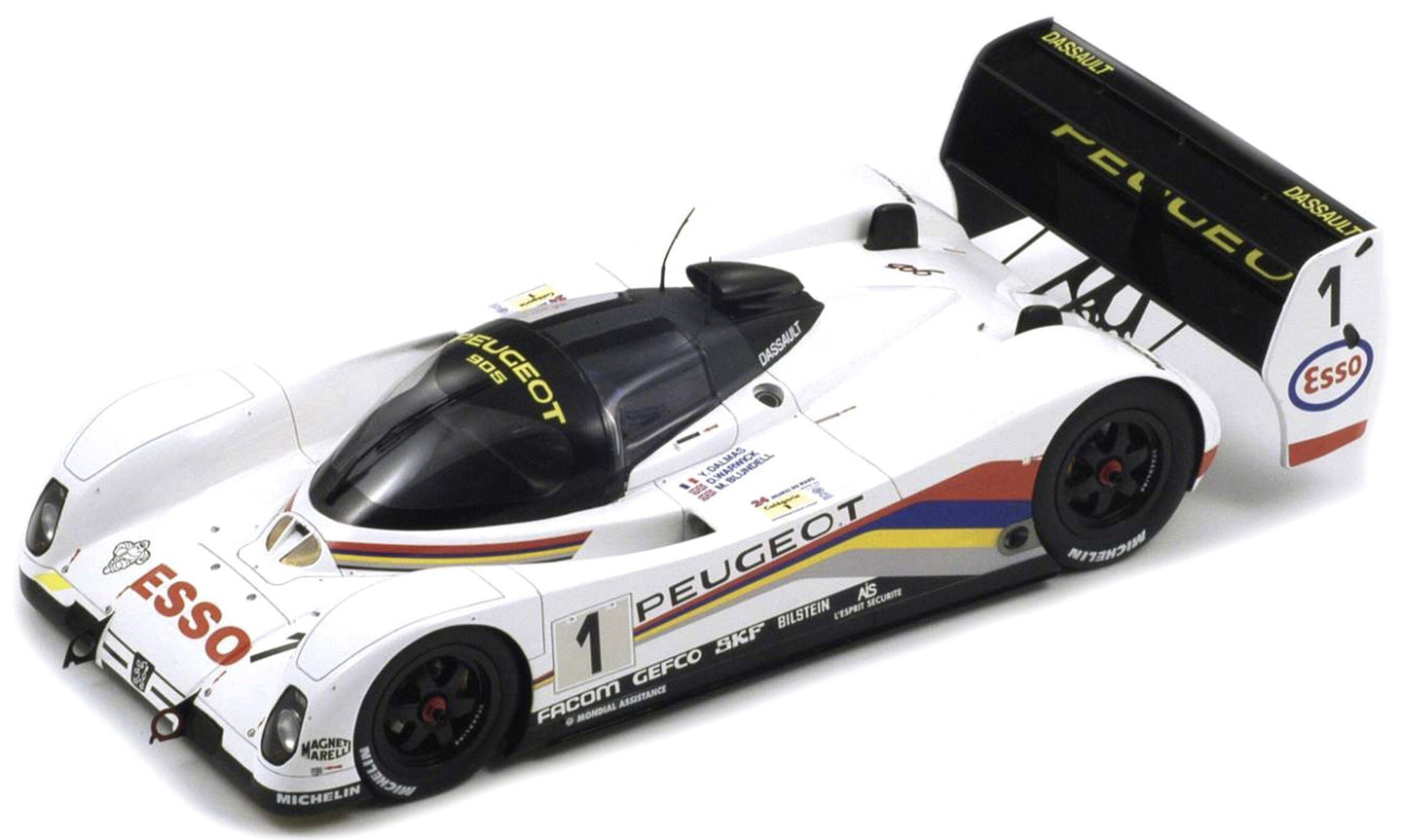 PEUGEOT 905 #1 BLUNDELL/DALMAS/WARWICK WINNER 24H LE MANS 1992 hvid/sort 1:43