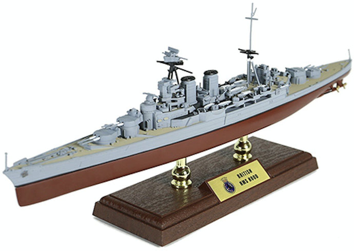 BATTLESHIP HMS BATTLECRUISER HOOD 490 x 180 x 170 mm grå/rød 1:700