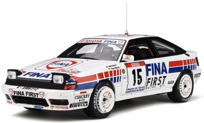 Toyota CELICA #15 `FINA` M. DUEZ - RALLY TOUR DE CORSE 1991 hvid/rød/blå 1:18
