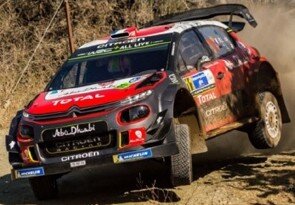 Citroen C3 WRC CITROEN TOTAL ABU DHABI WRT #11 LOEB/ELENA GUANAJUATO MEXICO 2018 rød/grå/hvid 1:43