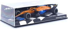 Indlæs billede til gallerivisning McLAREN F1 MCL35L TEAM MCLAREN N 4 2nd ITALY GP 2021 LANDO NORRIS ORANGE LIGHT BLUE 1:43