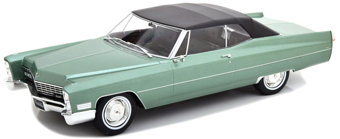 Cadillac DEVILLE CONVERTIBLE 1967 + SOFTTOP lys grøn/sort 1:18