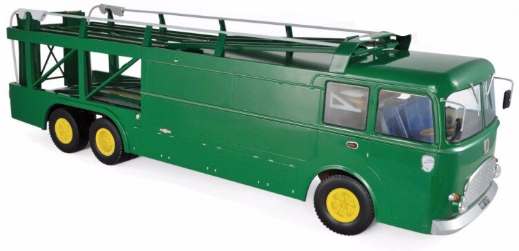 FIAT BARTOLETTI 306/2 3-ASSI TRUCK TEAM DAVID PIPER RACING CAR TRANSPORTER 1970 GREEN 1:18