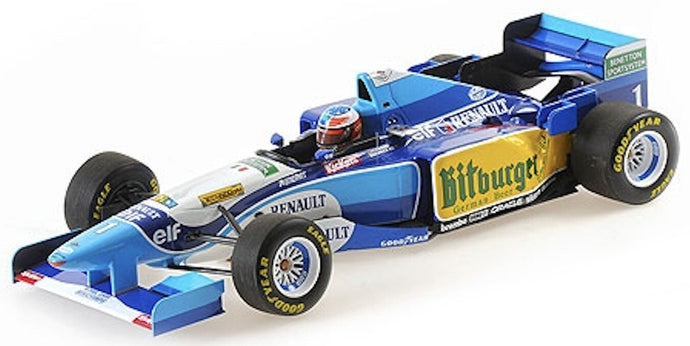 BENETTON F1 B195 TEAM MILD SEVEN RENAULT N 1 WORLD CHAMPION WINNER PACIFIC GP 1995 MICHAEL SCHUMACHER BLUE YELLOW 1:18