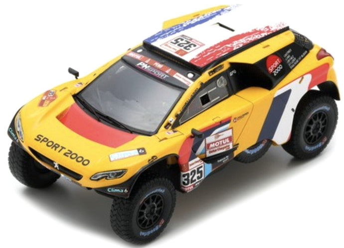 Peugeot 3008 DKR #325 PH-SPORT LACHAUME/POLATO DAKAR RALLY 2019 gul/rød/blå 1:43