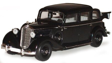 Mercedes Benz 260D PULLMAN LANDAULET WITH OPEN REAR ROOF 1936 Limited Edition sort 1:18