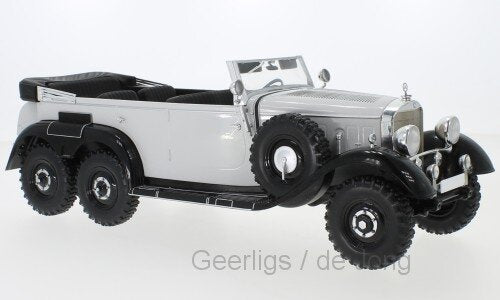 Mercedes Benz G4 (W31) 1938 lys grå/sort 1:18