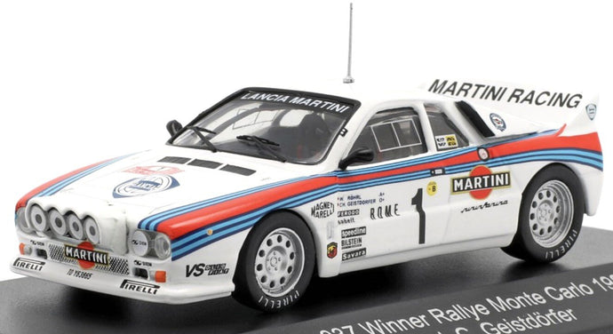 LANCIA 037 MARTINI N 1 WINNER RALLY MONTECARLO 1983 WALTER ROHRL - CHRISTIAN GEISTDORFER WHITE 1:43