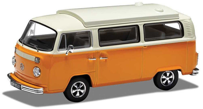 VW TYPE 2 BAY WILDOW DEVON 'NEW MOONRAKER' orange/hvid 1:43