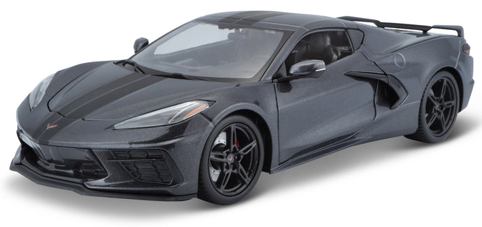 Chevrolet CORVETTE STINGRAY 2020 mørk grå/sort 1:18