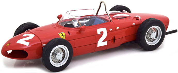 FERRARI F1 DINO 156 SHARKNOSE N 2 WORLD CHAMPION WINNER ITALIAN MONZA GP 1961 PHIL HILL RED 1:18