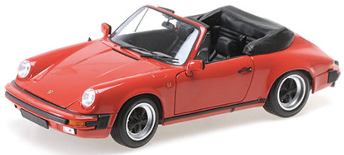 Porsche 911 CARRERA CABRIOLET 1983 rød 1:18