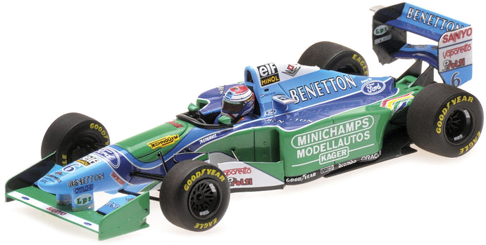 BENETTON RENAULT B194 #6 JOS VERSTAPPEN BELGIAN GP 1994 blå/grøn/hvid 1:43