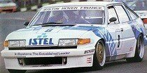 ROVER VITESSE 3.5 V8 TEAM ISTEL N 8 WINNER CLASS A DUNLOP RAC BTCC SEASON 1987 T.HARVEY WHITE 2 TONE BLUE 1:18