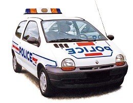 RENAULT TWINGO POLICE 1995 WHITE 1:18