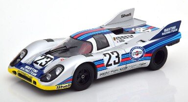 Porsche 917K #23 MARKO/ VAN LENNEP 1000km SPA 1971 sølv/blå/rød 1:18