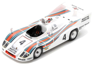 PORSCHE 936/77 2.1L TWIN TURBO TEAM MARTINI RACING PORSCHE SYSTEM N 4 WINNER 24h LE MANS 1977 JACKY ICKX - HURLEY HYWOOD - JURGEN BARTH WHITE RED BLUE 1:18