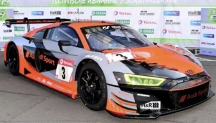 Audi R8 LMS GT3 #3 BORTOLOTTI/HAASE/WINKELHOCK 2nd 24H NURBURGRING 2020 orange/grå/sort 1:43