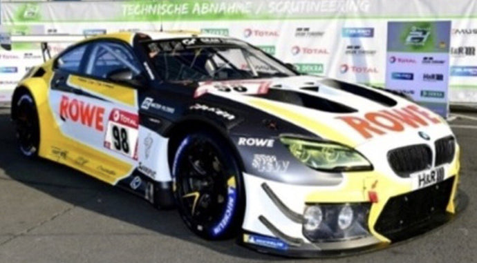 BMW M6 GT3 #98 WITTMANN/BLOMQVIST/ENG 4th 24H NURBURGRING 24H NURBURGRING 2020 hvid/gul/sort 1:43