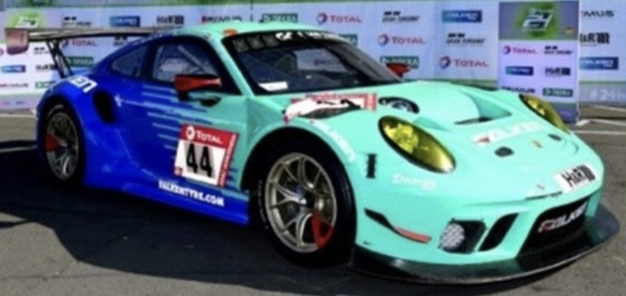 Porsche 911 GT3 R #44 BACHLER/MULLER/DUMBRECK/RAGGINGER 10th 24H NURBURGRING 2020 turkis/blå 1:43