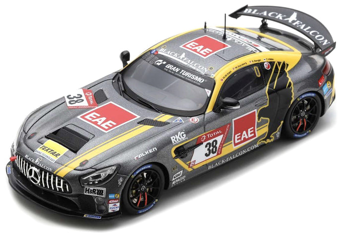 Mercedes Benz AMG GT4 #38 KAYA/STURSBERG/RENGER/VIIDAS 24H NURBURGRING 2020 grå/gul/rød 1:43