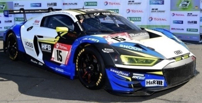 Audi R8 LMS GT3 #15 HENZEL/FREY/BOLLRATH/AUST 24H NURBURGRING 2020 hvid/blå/sort 1:43