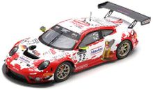 Indlæs billede til gallerivisning Porsche 911 GT3 R #22 BERGMEISTER/MAKOWIECKI/OLSEN 8th 24H SPA 2020 hvid/rød 1:43