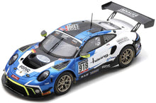 Indlæs billede til gallerivisning Porsche 911 GT3 R #918 HARING/KONSTANTUNOU/JOOS/SEEFRIED 24H SPA 2020 blå/hvid/sort 1:43