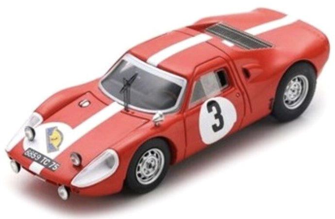 Porsche 904 GTS #3 DUMOUSSEAU/ROQUES RALLYE DES ROUTES DU NORD 1966 rød/hvid 1:43