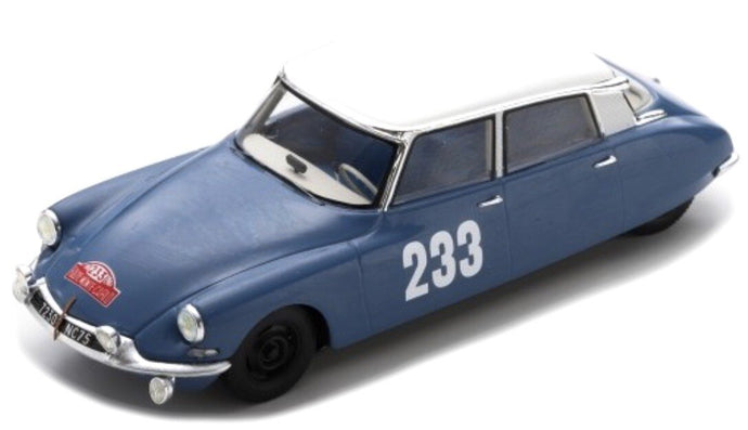 Citroen DS19 #233 TOIVONEN/JARVI 2nd RALLY MONTE CARLO 1963 blå/hvid 1:43
