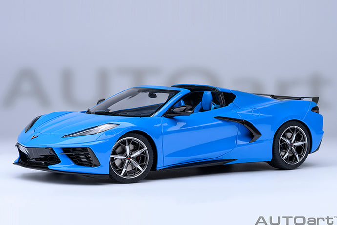 CHEVROLET CORVETTE C8 Z51 STINGRAY SPIDER 2020 BLUE 1:18